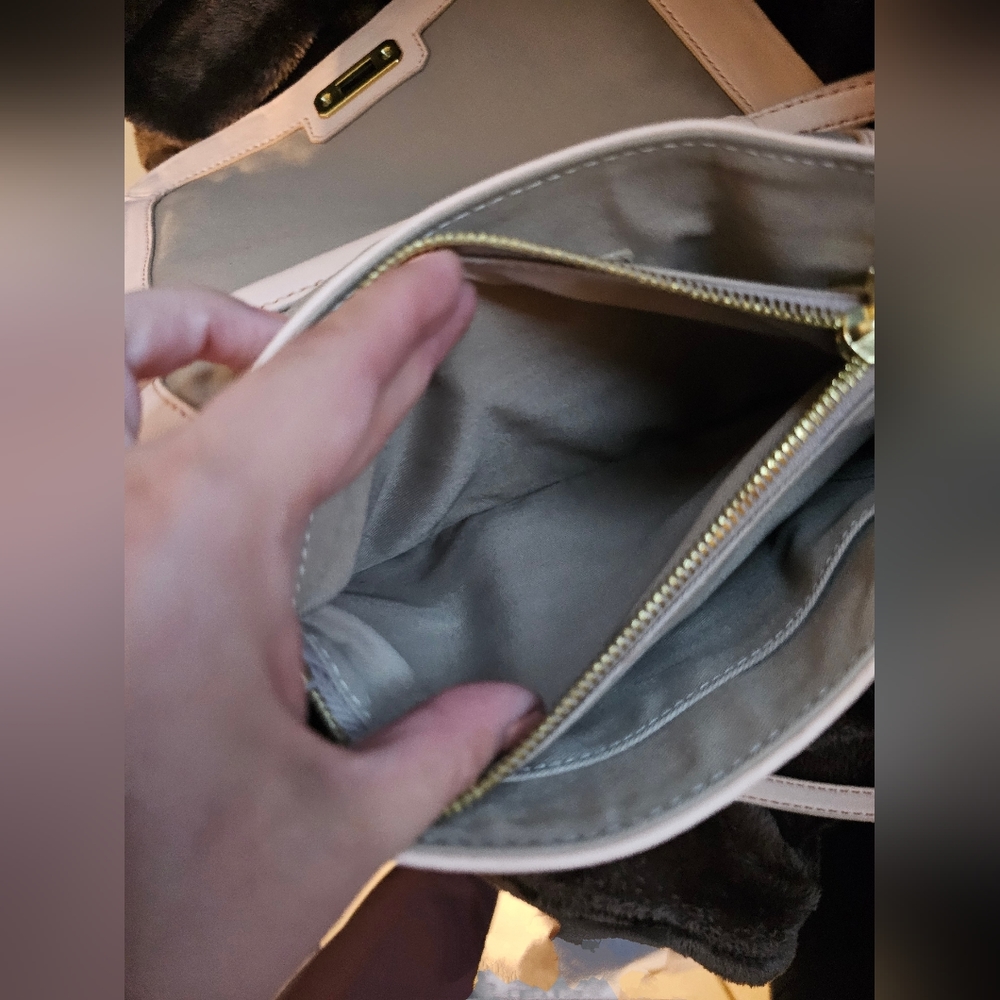 J Crew Crossbody Pale Leather Purse EUC - Picture 15 of 16